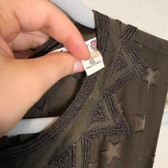 Chelsea & Violet Green Star Embroidered Tank Dress - Picture 4 of 9